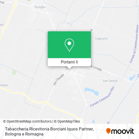 Mappa Tabaccheria Ricevitoria Borciani Iquos Partner