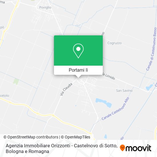 Mappa Agenzia Immobiliare Orizzonti - Castelnovo di Sotto