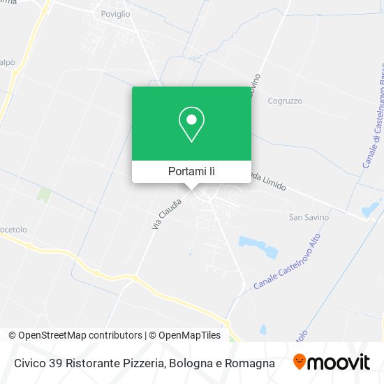 Mappa Civico 39 Ristorante Pizzeria