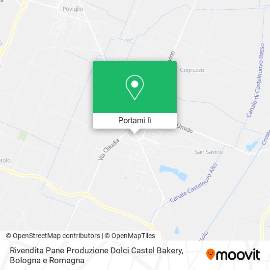 Mappa Rivendita Pane Produzione Dolci Castel Bakery