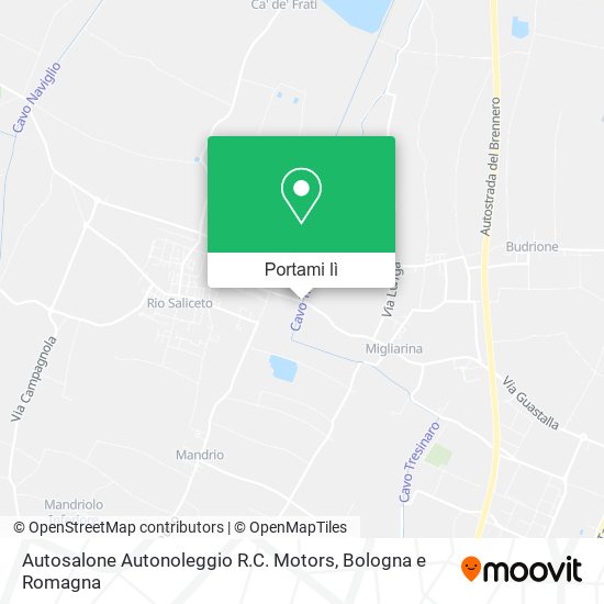 Mappa Autosalone Autonoleggio R.C. Motors