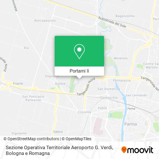 Mappa Sezione Operativa Territoriale Aeroporto G. Verdi