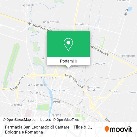 Mappa Farmacia San Leonardo di Cantarelli Tilde & C.