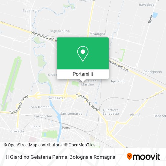 Mappa Il Giardino Gelateria Parma