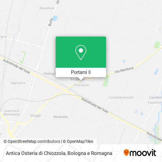 Mappa Antica Osteria di Chiozzola