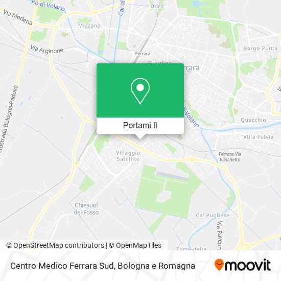 Mappa Centro Medico Ferrara Sud