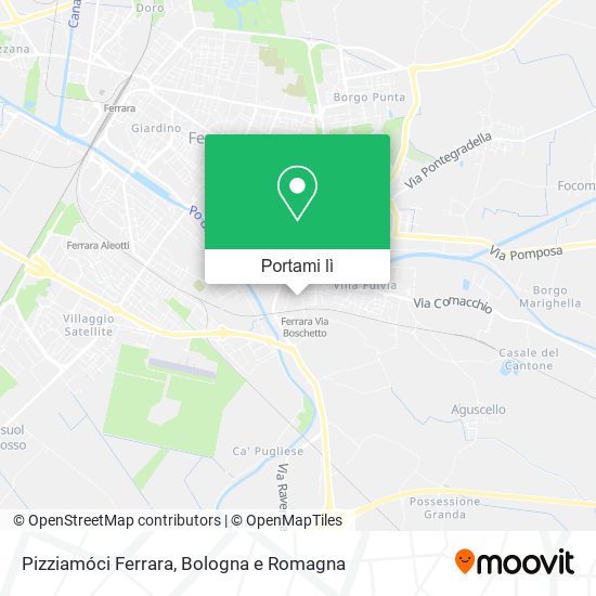 Mappa Pizziamóci Ferrara