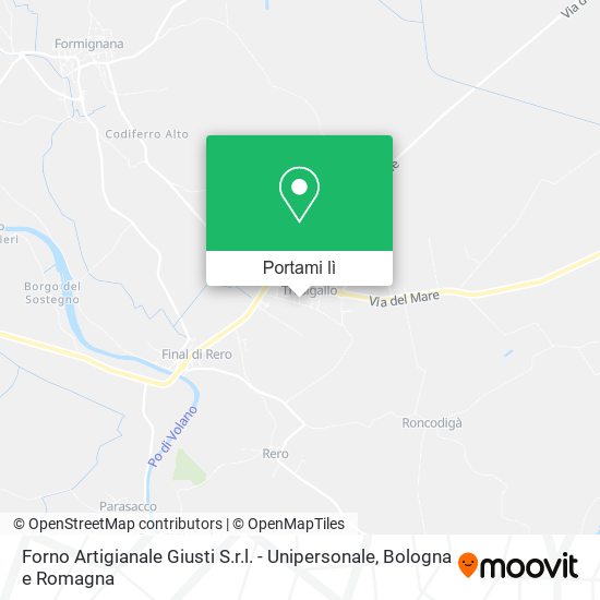 Mappa Forno Artigianale Giusti S.r.l. - Unipersonale