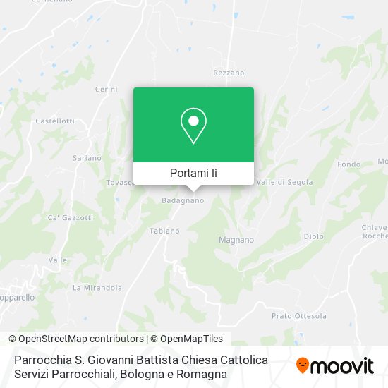 Mappa Parrocchia S. Giovanni Battista Chiesa Cattolica Servizi Parrocchiali