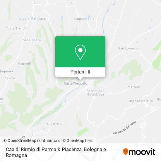 Mappa Caa di Rirmio di Parma & Piacenza