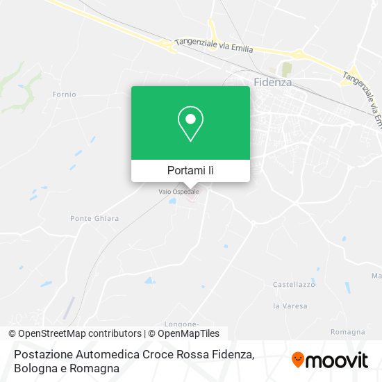 Mappa Postazione Automedica Croce Rossa Fidenza
