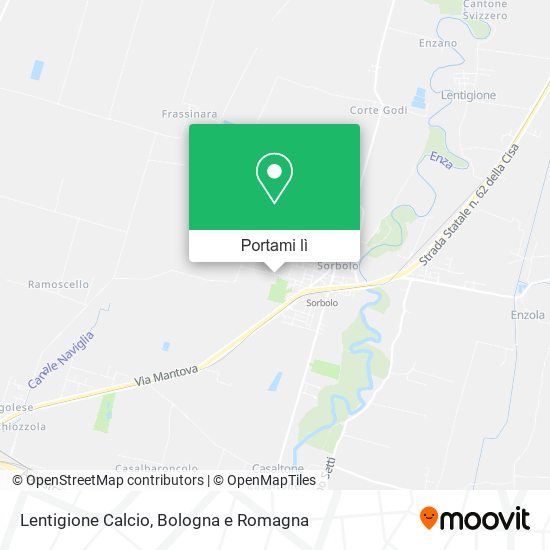 Mappa Lentigione Calcio