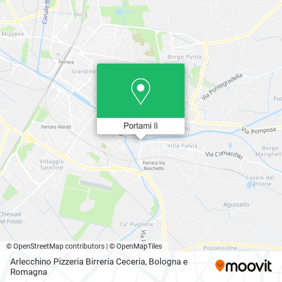 Mappa Arlecchino Pizzeria Birreria Ceceria