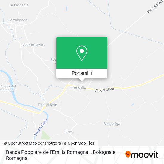Mappa Banca Popolare dell'Emilia Romagna .