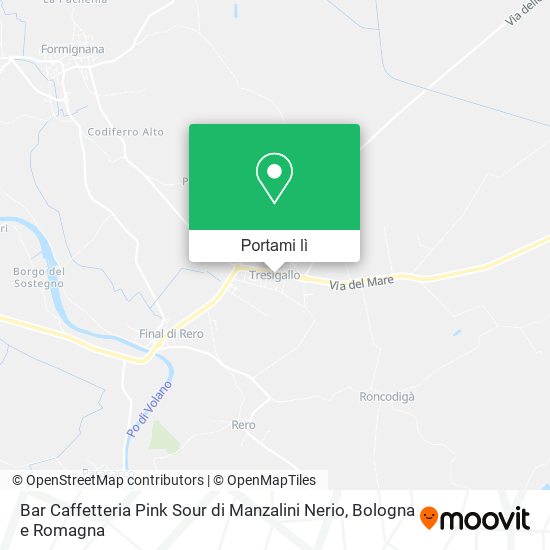 Mappa Bar Caffetteria Pink Sour di Manzalini Nerio
