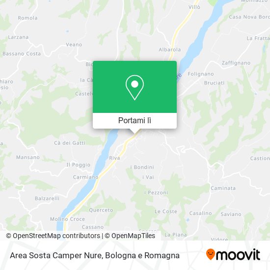 Mappa Area Sosta Camper Nure