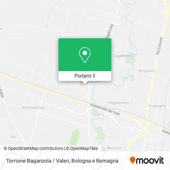 Mappa Torrione Baganzola / Valeri