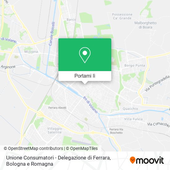 Mappa Unione Consumatori - Delegazione di Ferrara