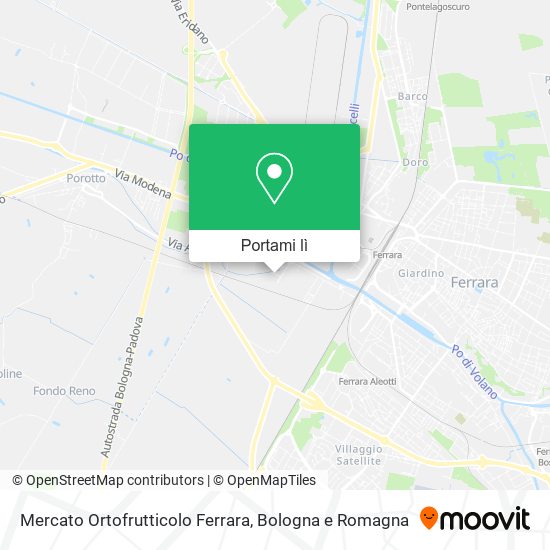 Mappa Mercato Ortofrutticolo Ferrara