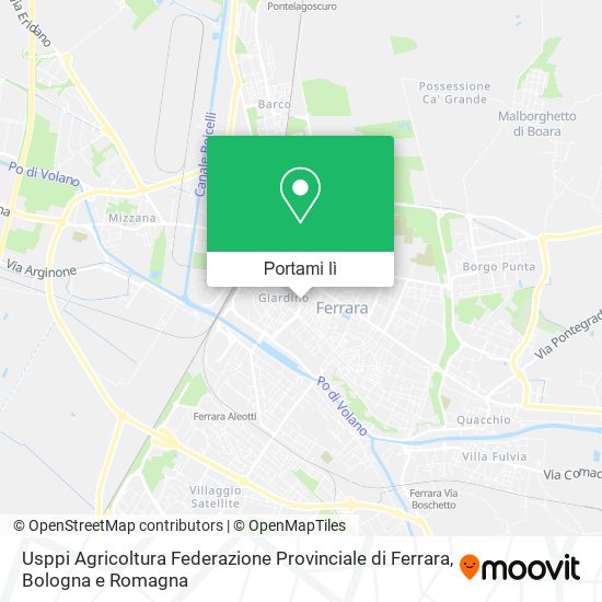 Mappa Usppi Agricoltura Federazione Provinciale di Ferrara