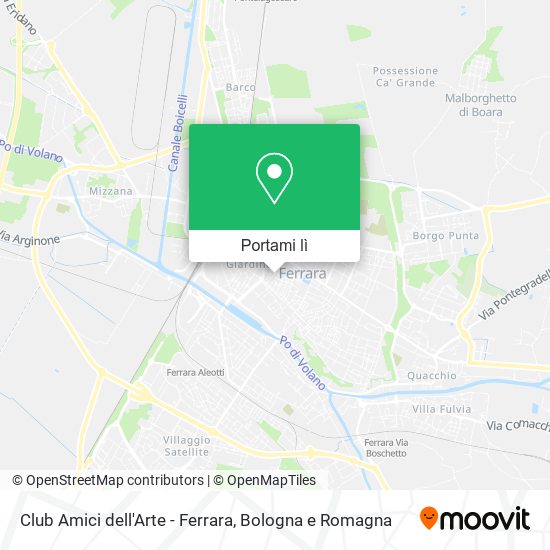 Mappa Club Amici dell'Arte - Ferrara