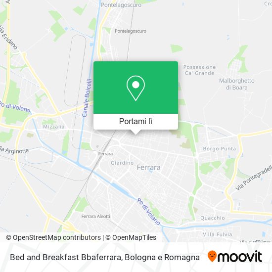 Mappa Bed and Breakfast Bbaferrara