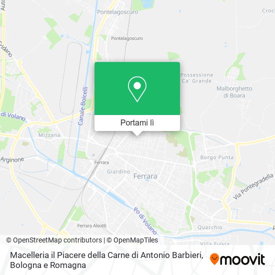 Mappa Macelleria il Piacere della Carne di Antonio Barbieri