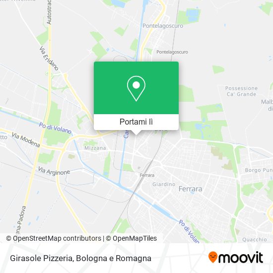 Mappa Girasole Pizzeria