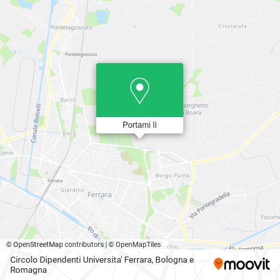 Mappa Circolo Dipendenti Universita' Ferrara