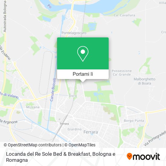Mappa Locanda del Re Sole Bed & Breakfast