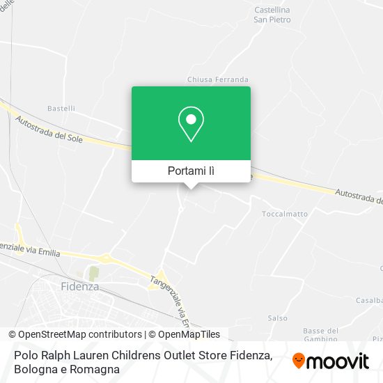 Mappa Polo Ralph Lauren Childrens Outlet Store Fidenza