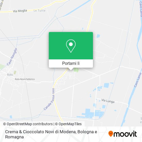 Mappa Crema & Cioccolato Novi di Modena
