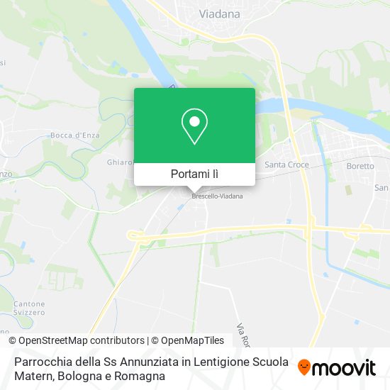 Mappa Parrocchia della Ss Annunziata in Lentigione Scuola Matern