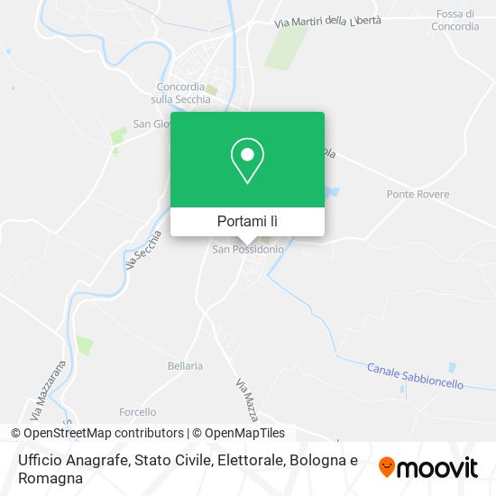 Mappa Ufficio Anagrafe, Stato Civile, Elettorale