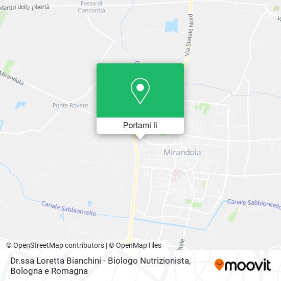 Mappa Dr.ssa Loretta Bianchini - Biologo Nutrizionista