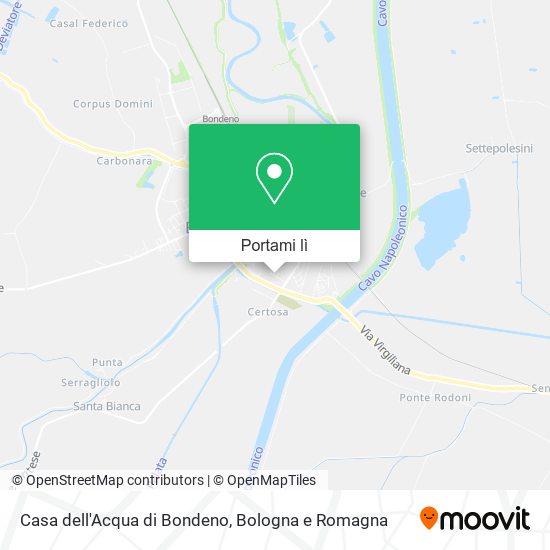 Mappa Casa dell'Acqua di Bondeno