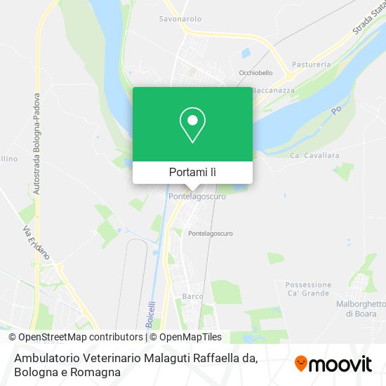 Mappa Ambulatorio Veterinario Malaguti Raffaella da