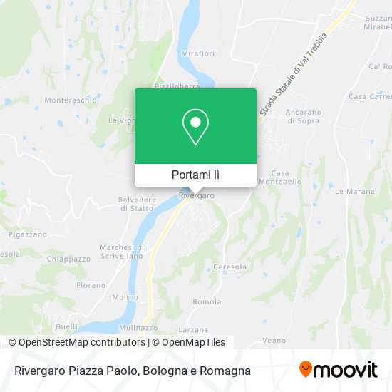 Mappa Rivergaro Piazza Paolo