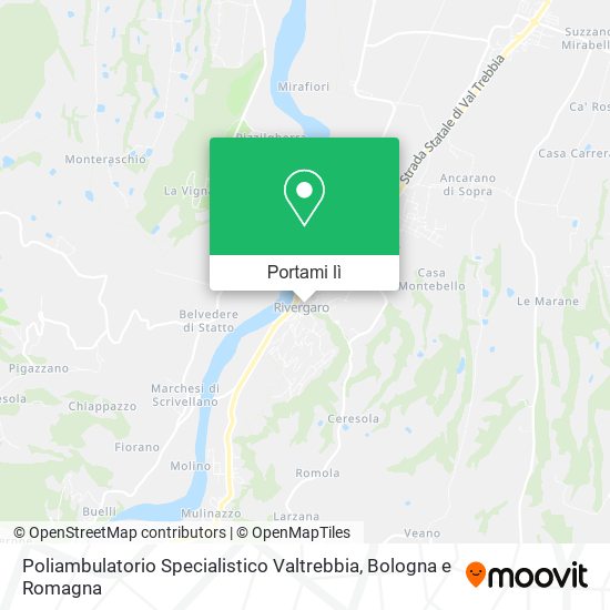 Mappa Poliambulatorio Specialistico Valtrebbia