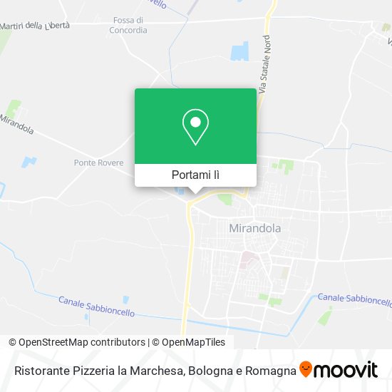 Mappa Ristorante Pizzeria la Marchesa