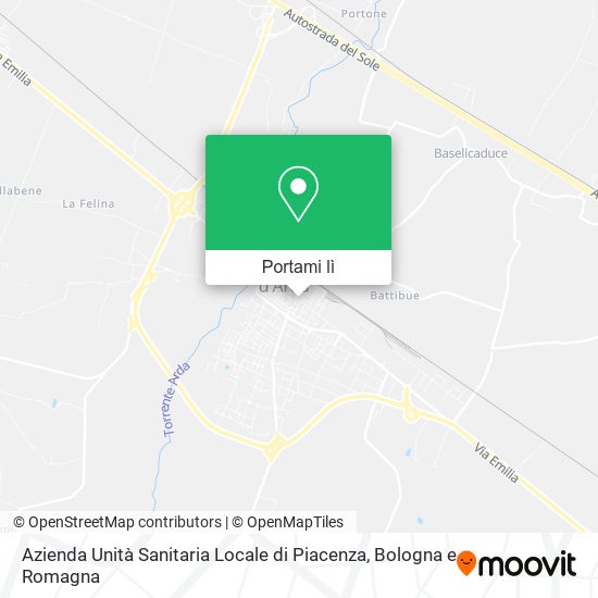 Mappa Azienda Unità Sanitaria Locale di Piacenza