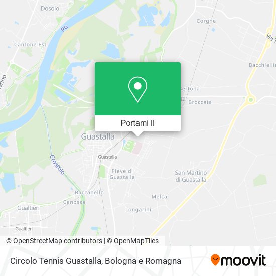 Mappa Circolo Tennis Guastalla