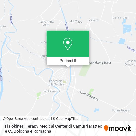 Mappa Fisiokinesi Terapy Medical Center di Camurri Matteo e C.