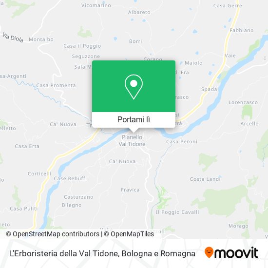 Mappa L'Erboristeria della Val Tidone