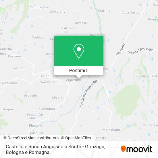 Mappa Castello e Rocca Anguissola Scotti - Gonzaga