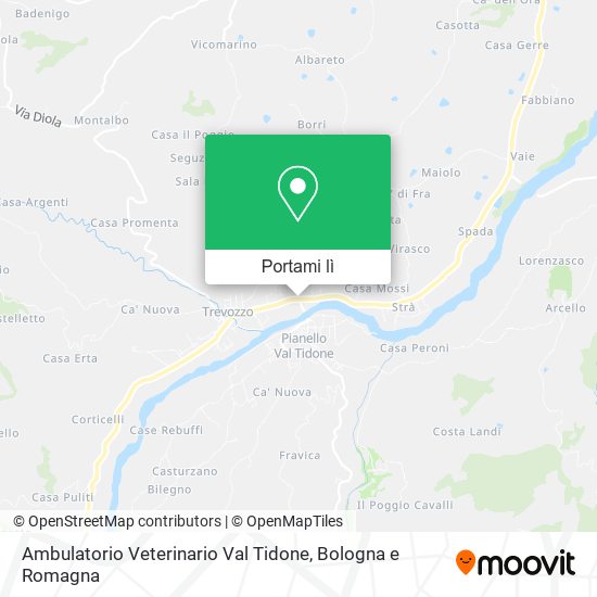 Mappa Ambulatorio Veterinario Val Tidone