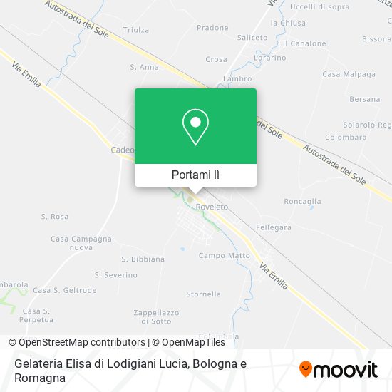 Mappa Gelateria Elisa di Lodigiani Lucia