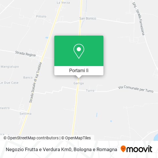 Mappa Negozio Frutta e Verdura Km0