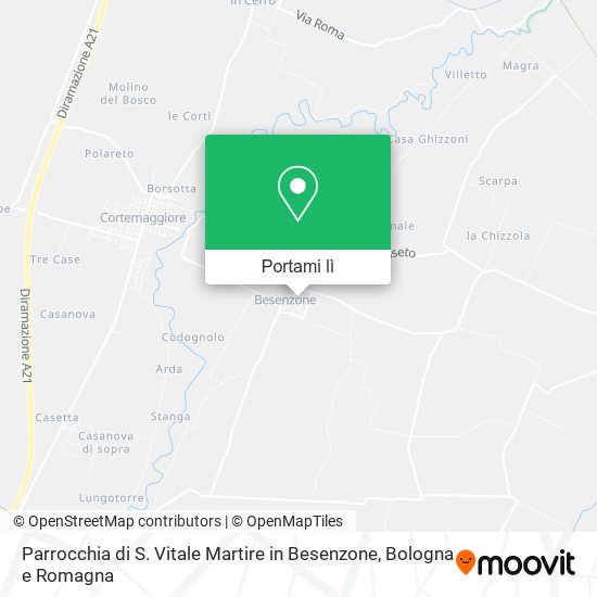 Mappa Parrocchia di S. Vitale Martire in Besenzone