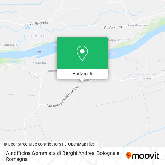 Mappa Autofficina Gommista di Berghi Andrea
